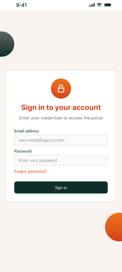 New mobile — sign in